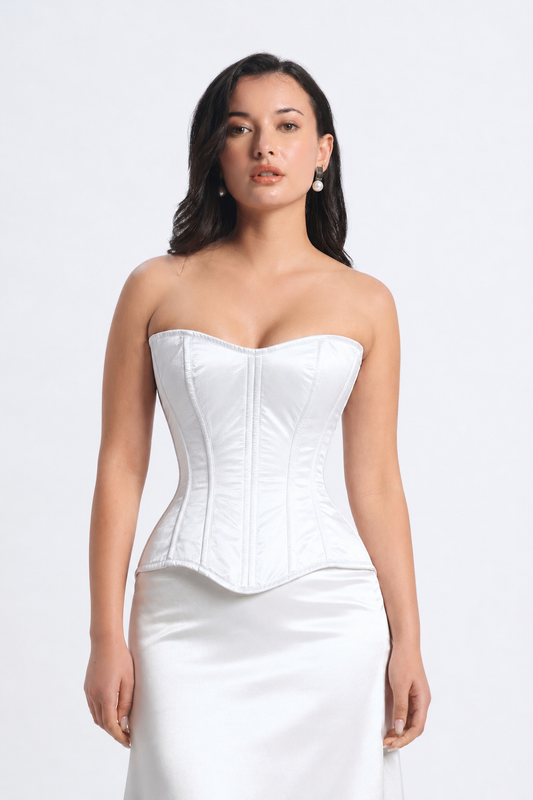 METAL BONED WHITE CORSET