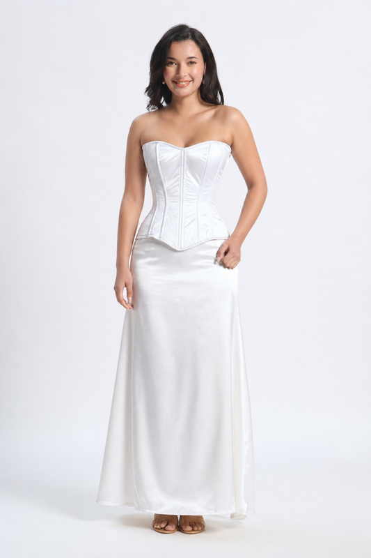 METAL BONED WHITE CORSET